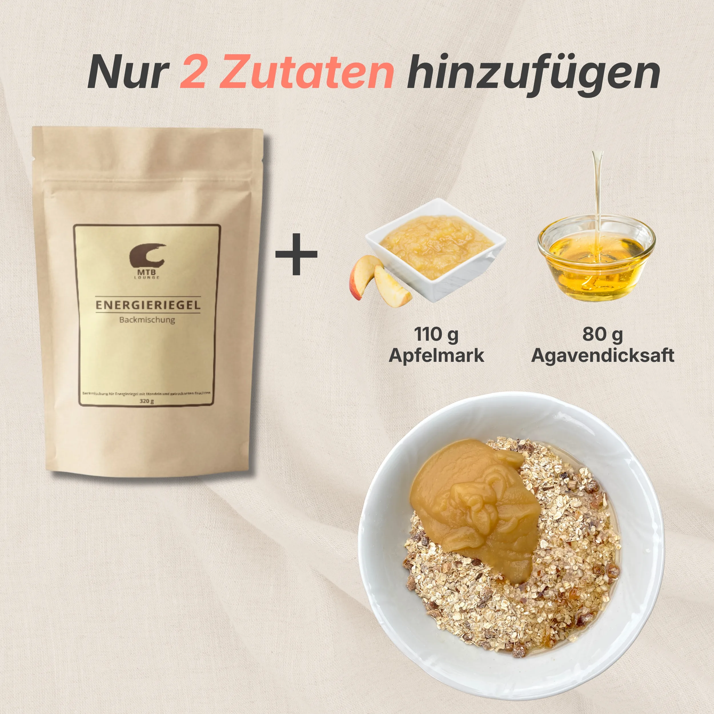 Energieriegel Zutaten hinzufügen