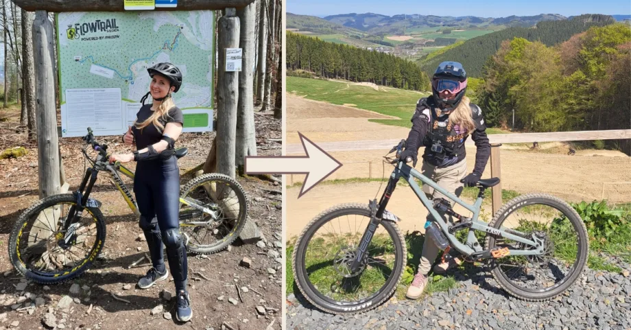 Vanessa zeigt ihre Mountainbike Ausrüstung als Anfängerin